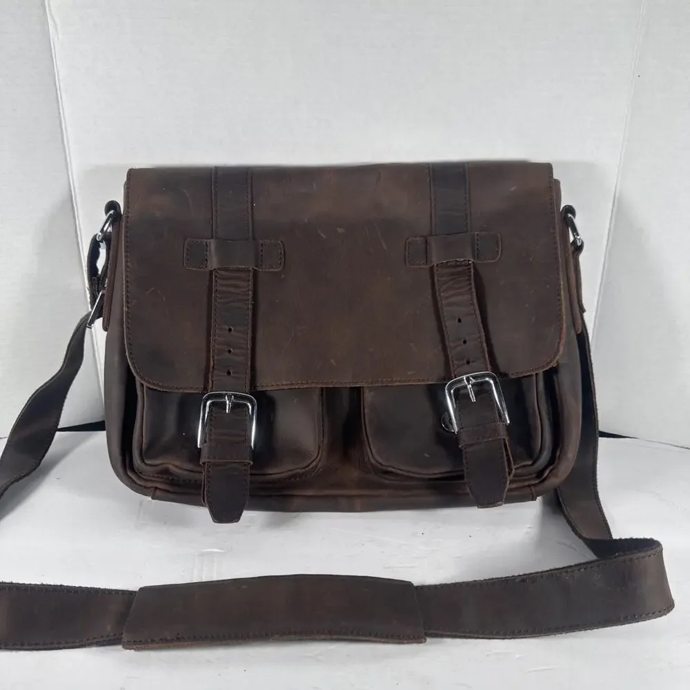 Vagabond Traveler Leather Briefcase / Backpack / Messenger Bag / Satchel 2 Strap